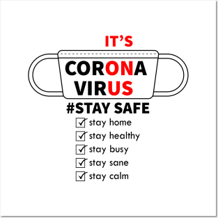 CORONA VIRUS - Checklist - IT'S ON US Posters and Art